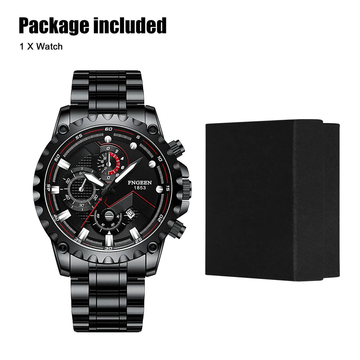 Waterproof Men's Luxury Watch Stainless Steel Quartz Luminous Classic Wristwatch