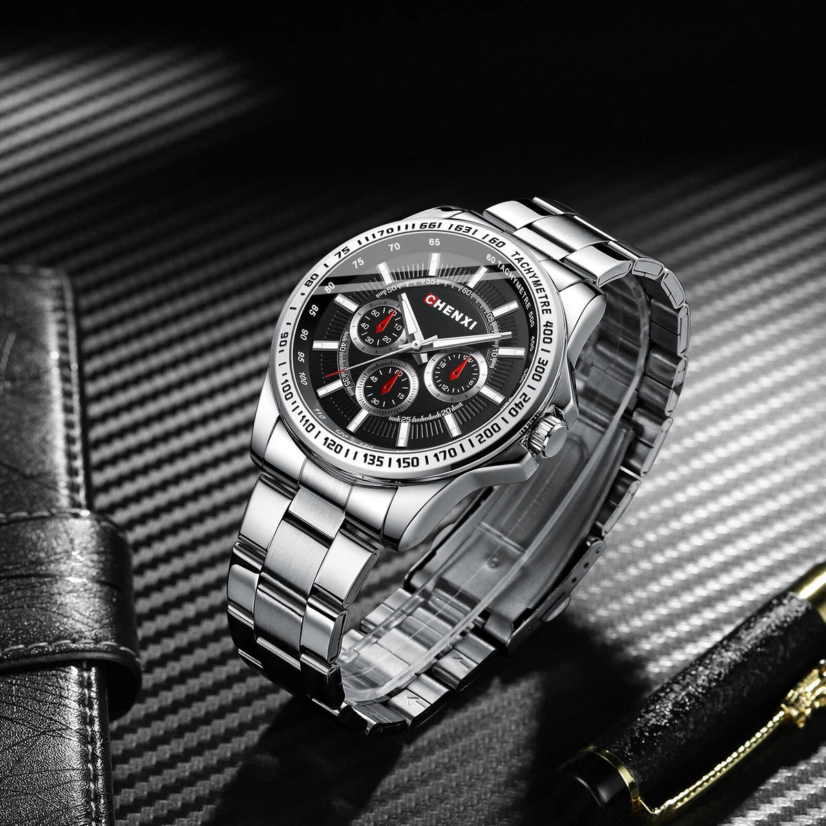 Waterproof Men's Business Luminous Stainless Steel Quartz Wrist Watch Classic