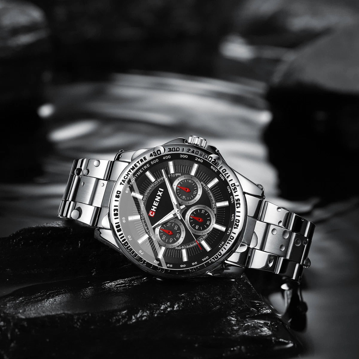 Waterproof Men's Business Luminous Stainless Steel Quartz Wrist Watch Classic