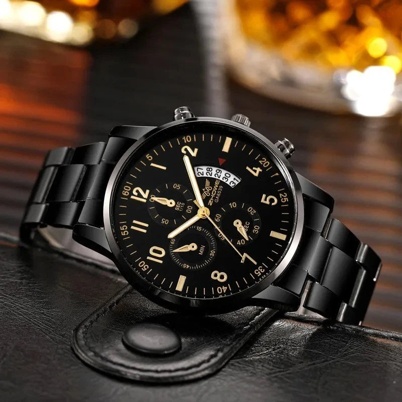 Men's Luxury Watch Fashion Business Men's Steel Belt