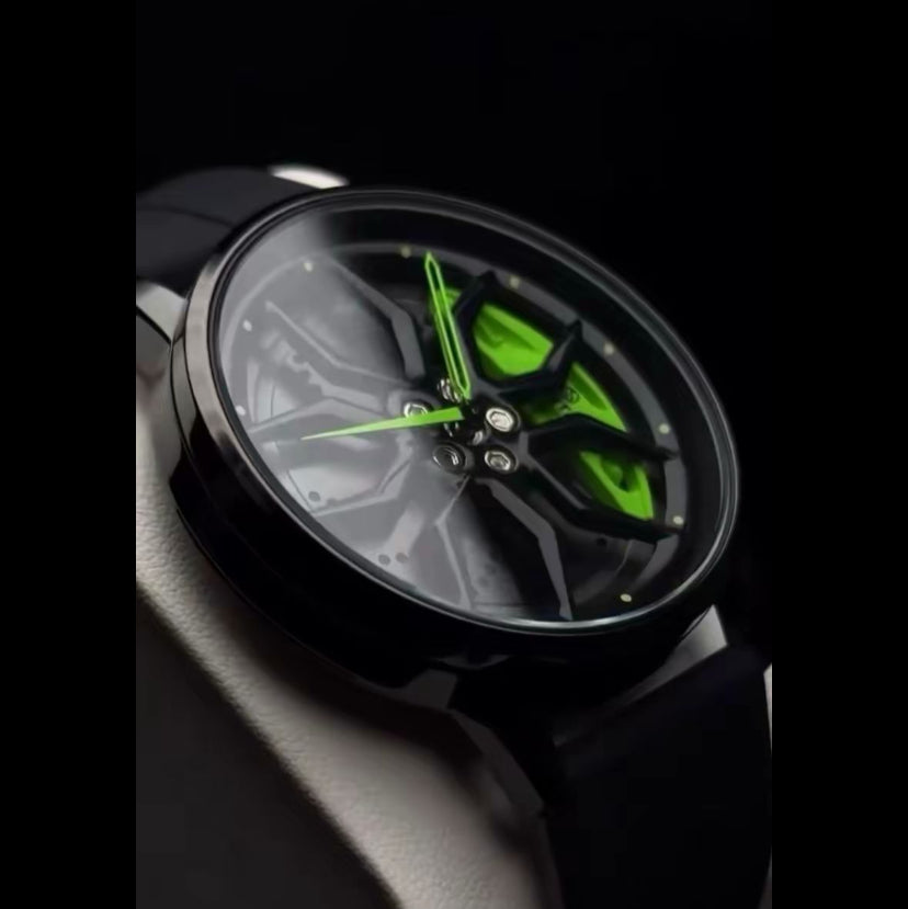 Alloy Wheel Watch, Moving Wheel Watch, Spinning Watch Waterproof Men's Luxury Watch